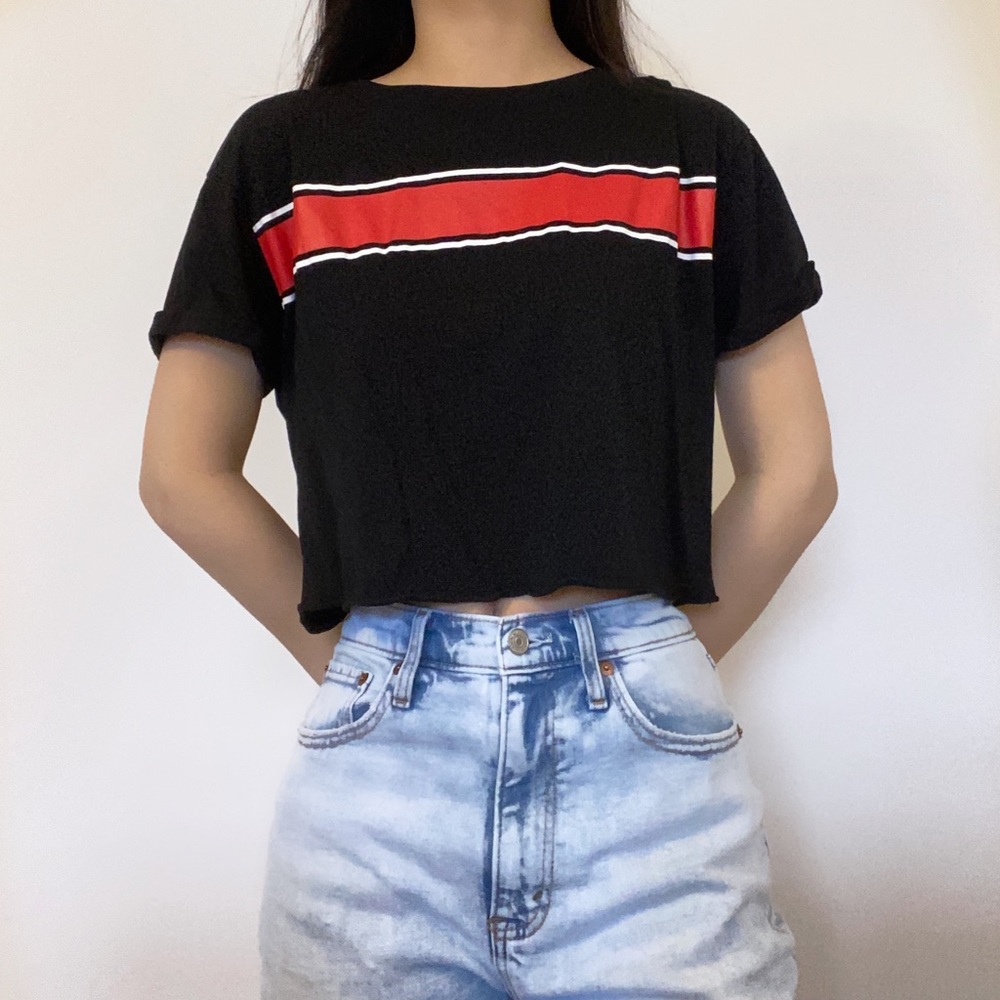 Black and red striped t shirt